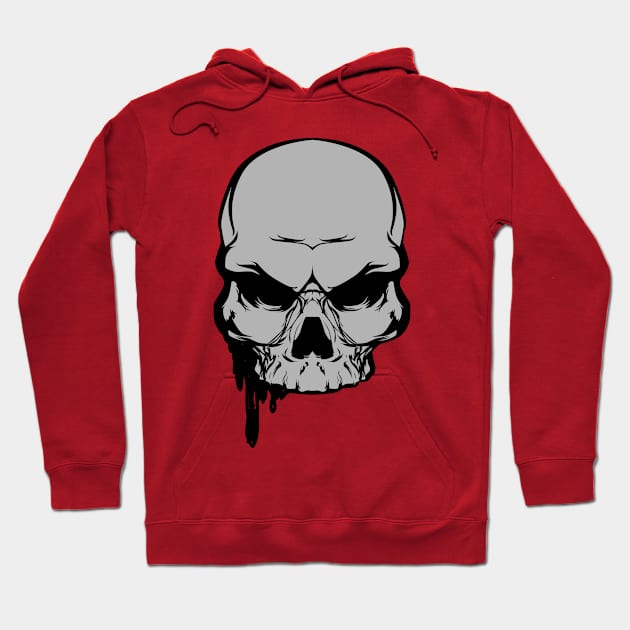 Grumpy Skull Hoodie by viSionDesign